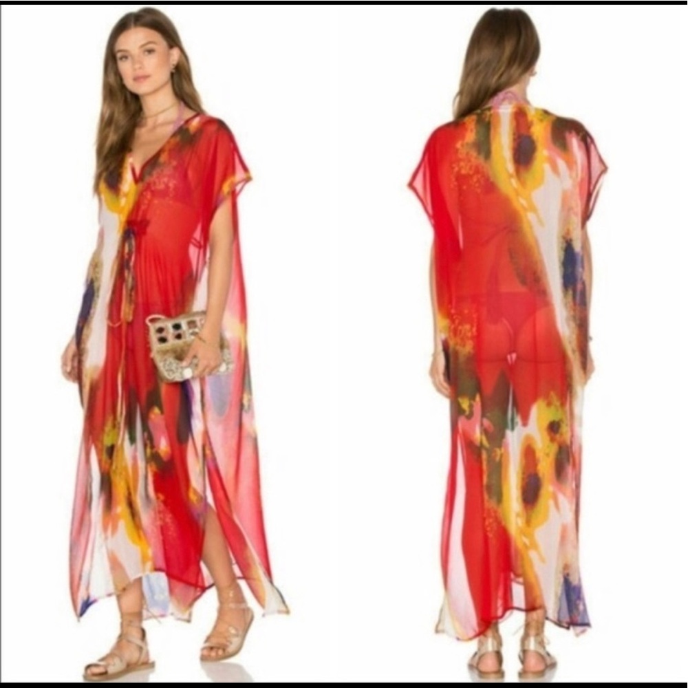 BNWT Michael Stars Caftan Cover Up in Samba